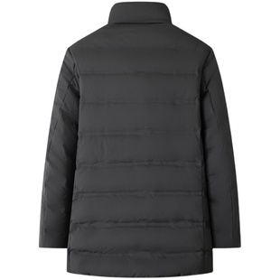 男士2024冬季新款品牌撤柜立领锁温保暖休闲舒适爸爸商务羽绒服男