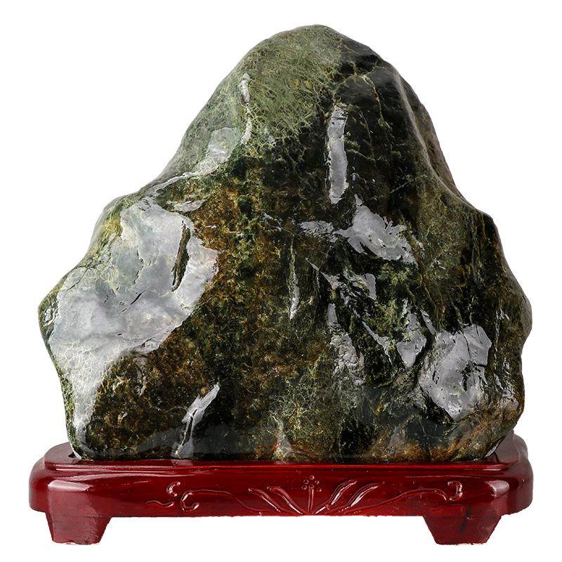 天然泰山玉原石摆件办公室靠山石