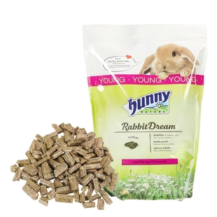 现货包邮德国Bunny兔粮高纤无糖草本幼兔兔粮1.5kg天然压缩
