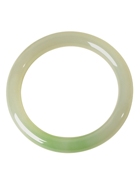 凤飞凰和田玉翠青冰润圆条手镯