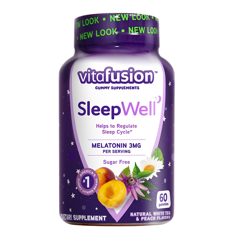 褪黑素睡眠软糖美国sleepwell官方正品退褐素褪黑色素片睡眠糖