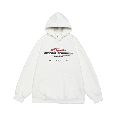 GOGOSOON卫衣男400g新款春秋潮牌连帽青少年美式印花宽松休闲Q