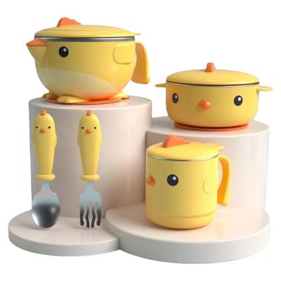 儿童餐具婴儿不锈钢注水辅食保温