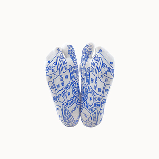 丰林足底保健养生袜子带穴位图足部脚底按摩穿戴袜子养生棉质男女