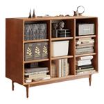 书架落地置物架一体靠墙书柜储物柜实木儿童墙边小窄柜组合幼儿园