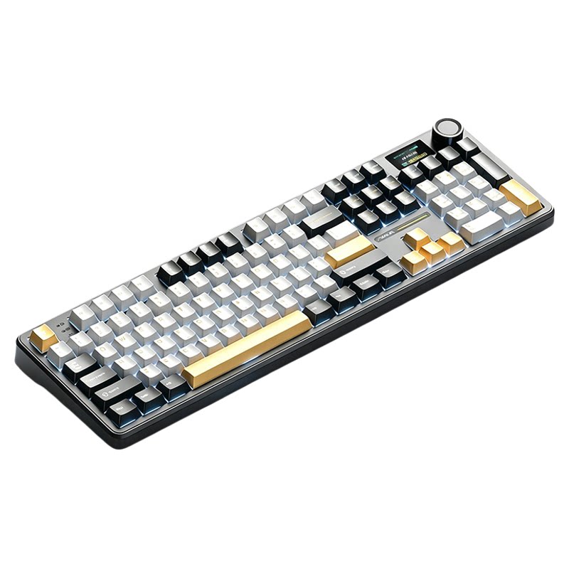 狼蛛F108pro客制化三模机械键盘无线蓝牙办公静音电竞游戏专用
