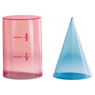 圆柱圆锥教具表面积体积演示器小学生6六年级数学圆的面积容积推导透视立体图形展开图可拆卸折叠模型学具