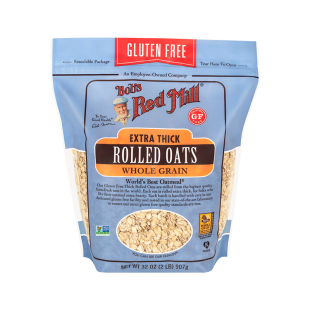 鲍勃红磨坊美国进口有机特厚无麸质燕麦片全谷物燕麦高蛋白高纤维