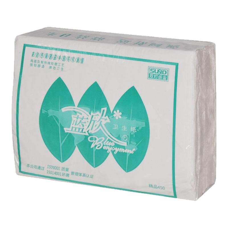 双灯蓝欣平板卫生纸草纸12包箱装