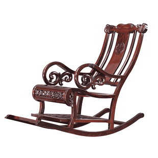 红木摇椅实木中式逍遥椅午休躺椅懒人摇摇椅成人老人椅酸枝木椅子