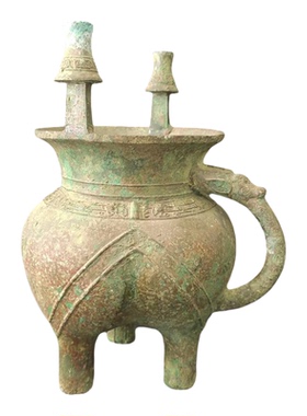 【实物拍摄】青铜斝青铜器防古工艺品摆件博物架收藏品高端商务礼