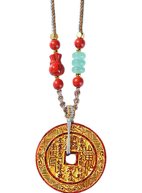 慕溪源2024新款朱砂晶体砂山鬼花吊坠正品高含量本命年护身符项链