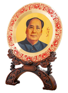 铜像装饰画像摆件铜盘客厅礼品