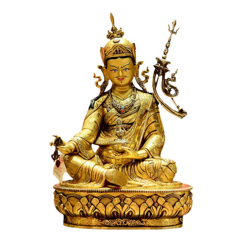 欧斯特释迦族手工《莲花生大士》尼泊尔手工《莲花生大师》铜像