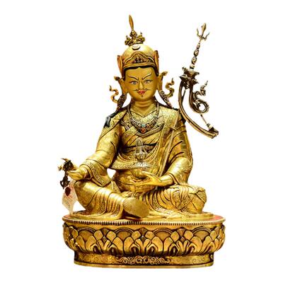 释迦族手工制作莲花生大士铜像