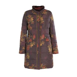 乔万尼商场同款复古奢华国风设计双面可穿中长款水貂毛保暖羽绒服