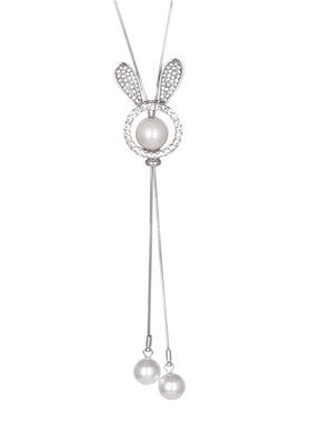 小兔子长款毛衣链可爱可调节长短