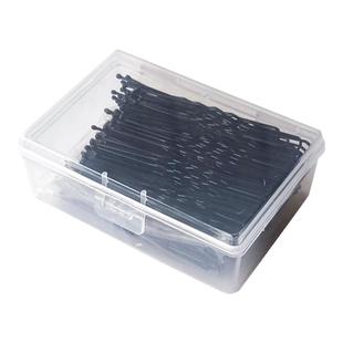 盘发黑色u型夹一字夹发夹插针加粗发夹丸子头固定u形卡子发饰头饰