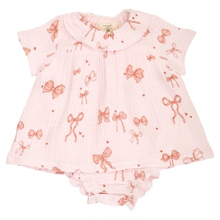 Little家现货 丹麦VACVAC SS26春夏女宝宝棉纱包屁衣