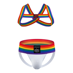 JOCKMAIL男士捆绑绷带时尚潮流字塑母肩带胸带丁字裤T裤套装性感