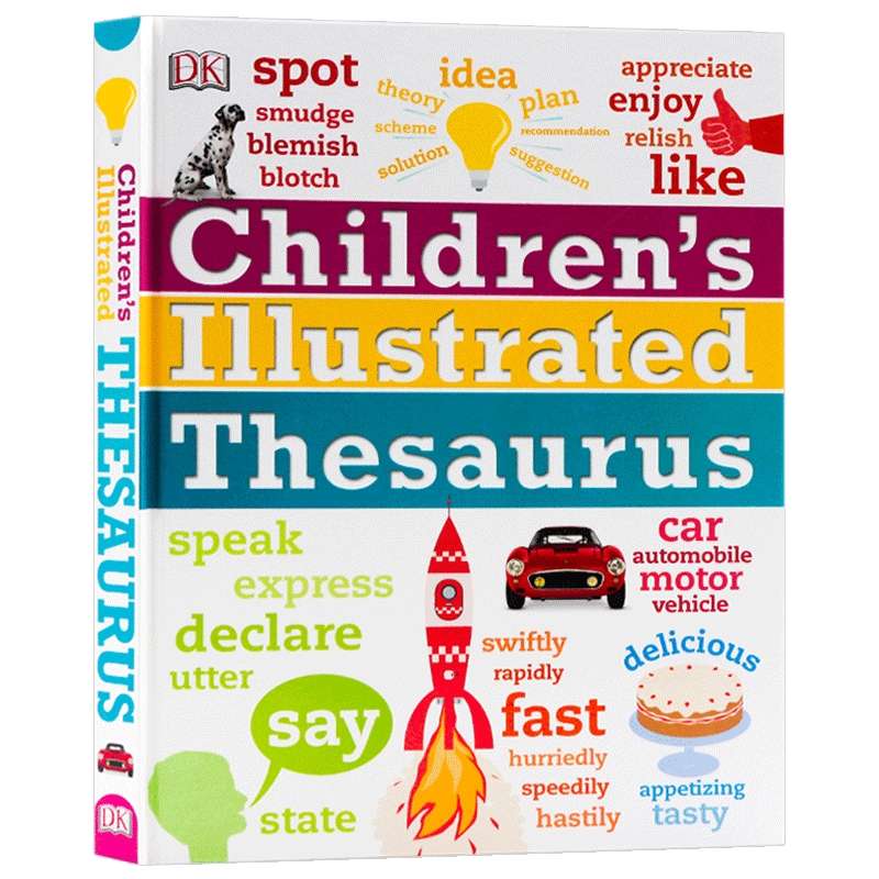 DK儿童图解同义词词典 英文原版 Children's Illustrated Thesaurus 儿童英语学习工具书 分类词词典 进口少儿百科 英文版原版书籍