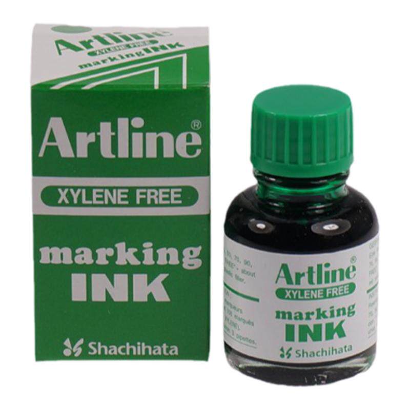 日本旗牌雅丽Artline记号笔用补充墨水60ml红色蓝色黑色绿色大头笔补充液墨水 不含二甲苯ESK-20-30-60