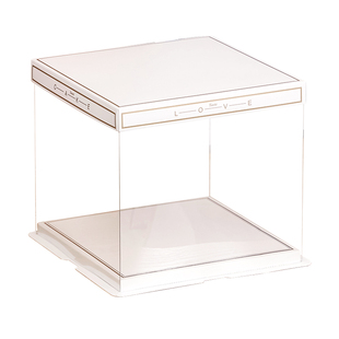 6 8 10 12 14寸透明蛋糕盒刀叉盒空盒双层加高生日蛋糕盒子包装盒