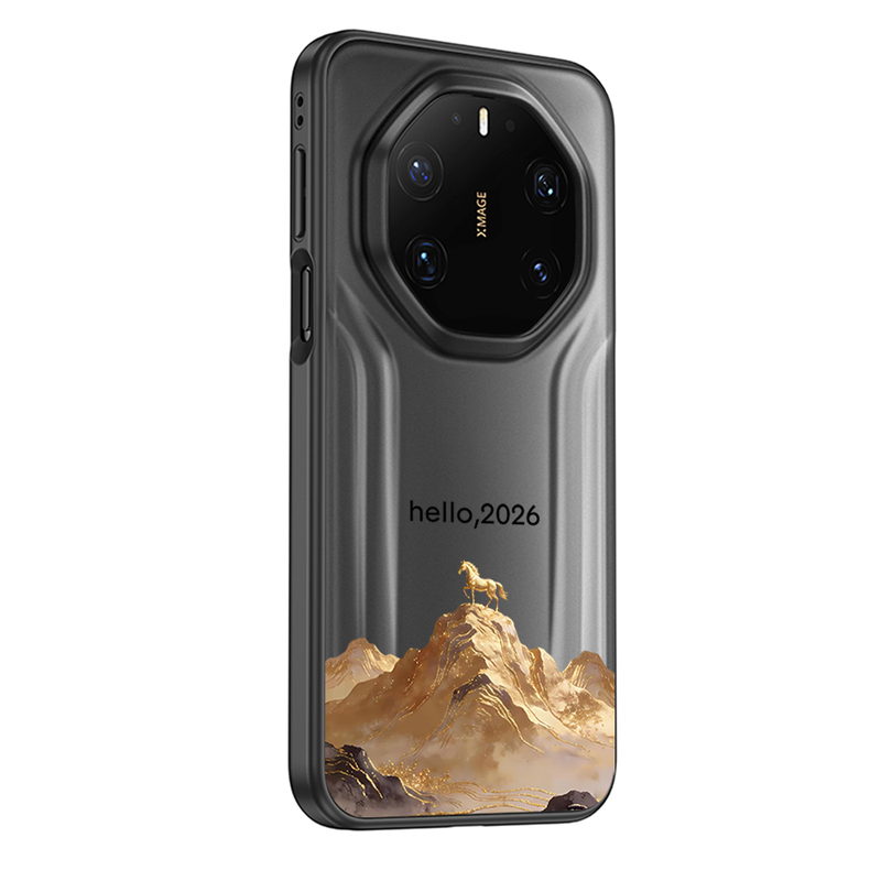 适用华为Mate80RS非凡大师手机壳全包软壳四角气囊防摔Huawei保时捷保护套金马迎春创意高级磨砂不粘指纹时尚