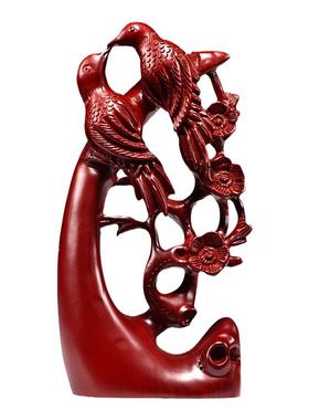 红花梨喜上眉梢客厅玄关家居饰品