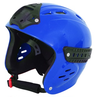 水域救援头盔水上漂流运动防护帽带护耳蓝天消防救援专用头盔帽子