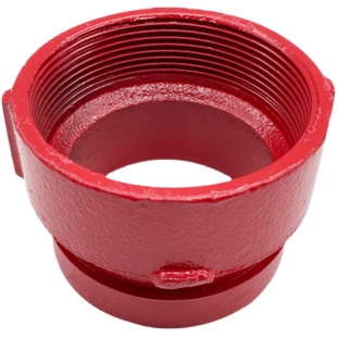 沟丝接头DN65一头沟槽一头丝转换头DN50管道等径卡箍转内丝大小头