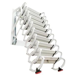 阁楼伸缩楼梯家用室内外加厚铝合金壁挂收缩升降隐形消防专用梯子