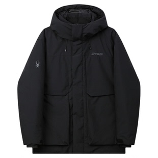 SPYDER蜘蛛秋冬男MOUNTAIN LIFE时尚保暖防风连帽羽绒服24MF227M