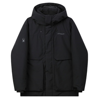 蜘蛛秋冬男子保暖防风连帽羽绒服