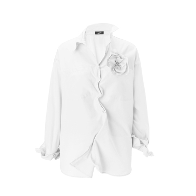 {李沁同款}{慢调巴黎}四季气质明星同款时尚鱼骨百搭薄款衬衫