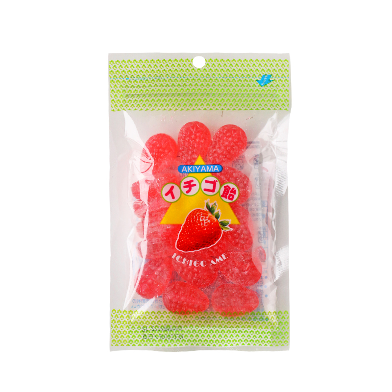 日本進(jìn)口秋山制果草莓菠蘿水果果汁硬糖休閑零食糖果