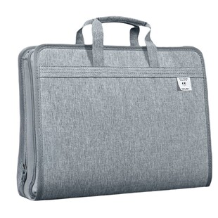 得力风琴包手风琴文件夹帆布试卷收纳袋高中生大容量初中生专用文件袋手提包13层文件卷子分类整理办公学生用