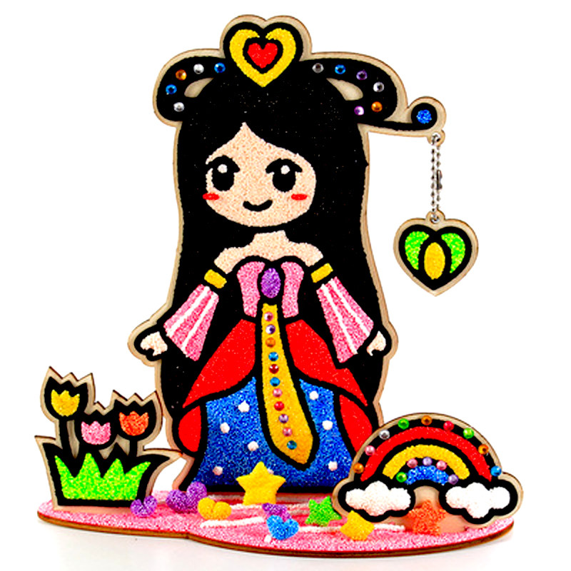 DIY立体珍珠手工制作女孩雪花泥
