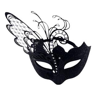 威尼斯面具半脸女气质款古风中国风万圣节cos派对金属化妆舞会面