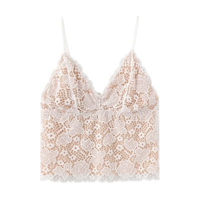 米图绝美法式蕾丝吊带美背内搭薄