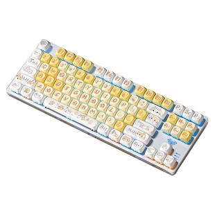 狼蛛F87键无线机械键盘F3287键鼠套装青红茶轴可爱游戏办公通用