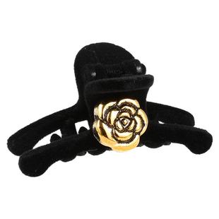 黑色小号抓夹女2025新款高端发夹半扎发精致发卡后脑勺小夹子头饰