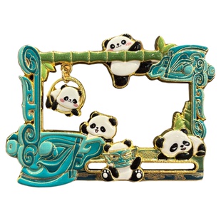 熊猫花花三星堆可动冰箱贴磁吸贴文创纪念品四川旅游伴手礼送老外