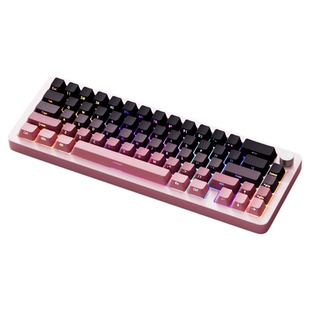 AL65铝坨坨机械键盘女生粉色键盘68配列麻将音键盘办公无线键盘