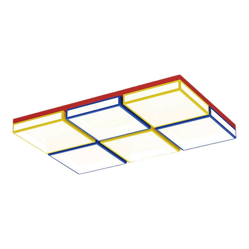 长虹孟菲斯彩色新款客厅灯现代简约大气卧室多巴胺全光谱吸顶灯