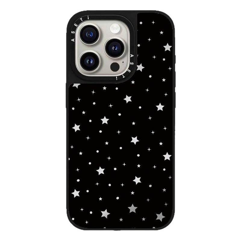 CASETiFiY联名黑色满屏小星星白十字花17pro适用于iPhone16promax苹果15plus手机壳14磁吸13华强北平替潮壳女