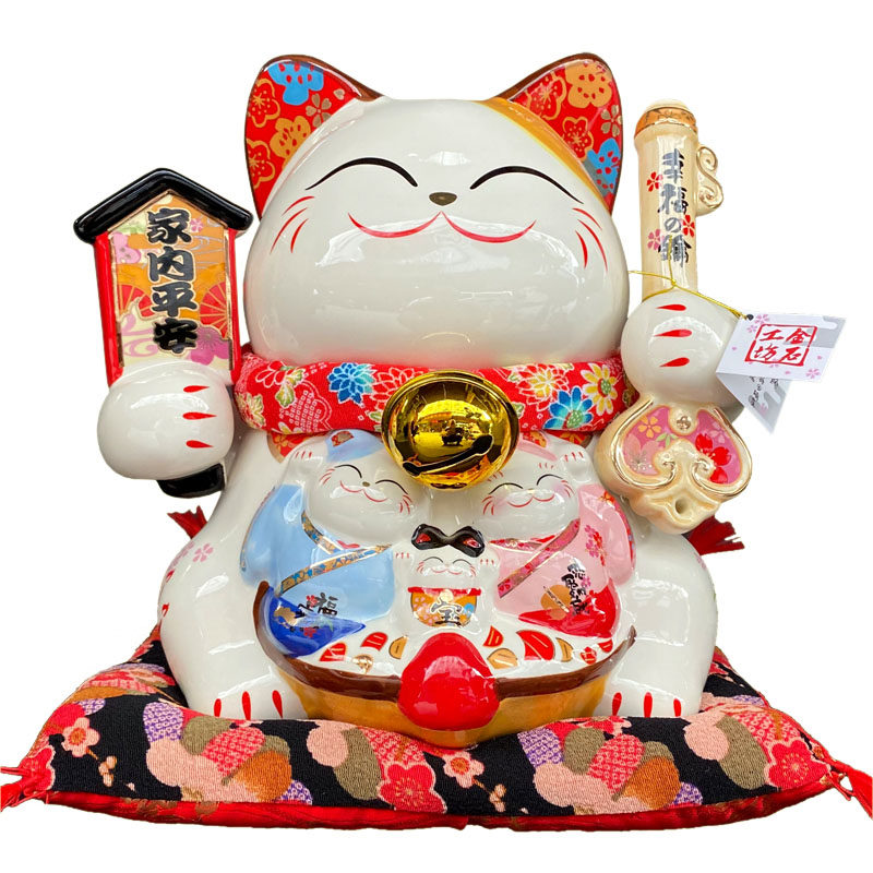 金石工坊家内平安招财猫客厅摆件
