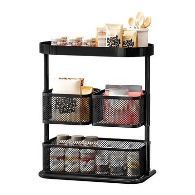 厨房置物架台面调味料收纳盒客厅