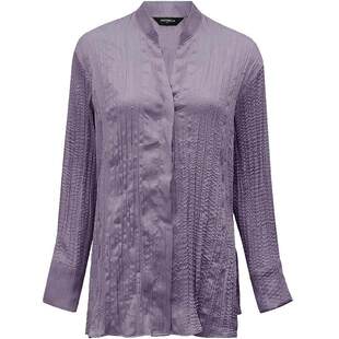 COCOBELLA重工压褶缎面立领衬衫女春新中式两穿通勤衬衣SR0045-4