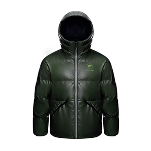 熊猫【燃冰者】温暖变色羽绒服男女高蓬鸭绒双面穿防风连帽外套